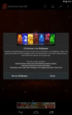 Christmas Live Wallpaper android App screenshot 1